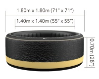 MSpa P-EX049 СПА-бассейн 180х70см "Luxury Exotic" 700л, круглый, аэромассаж