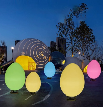 Светильник Яйцо 116х180 солнечная батарея, RGB Светильник Яйцо 116х180 солнечная батарея, RGB